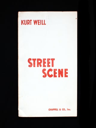 Item #10105 Street Scene. Kurt Weill, Langston Hughes, Elmer Rice