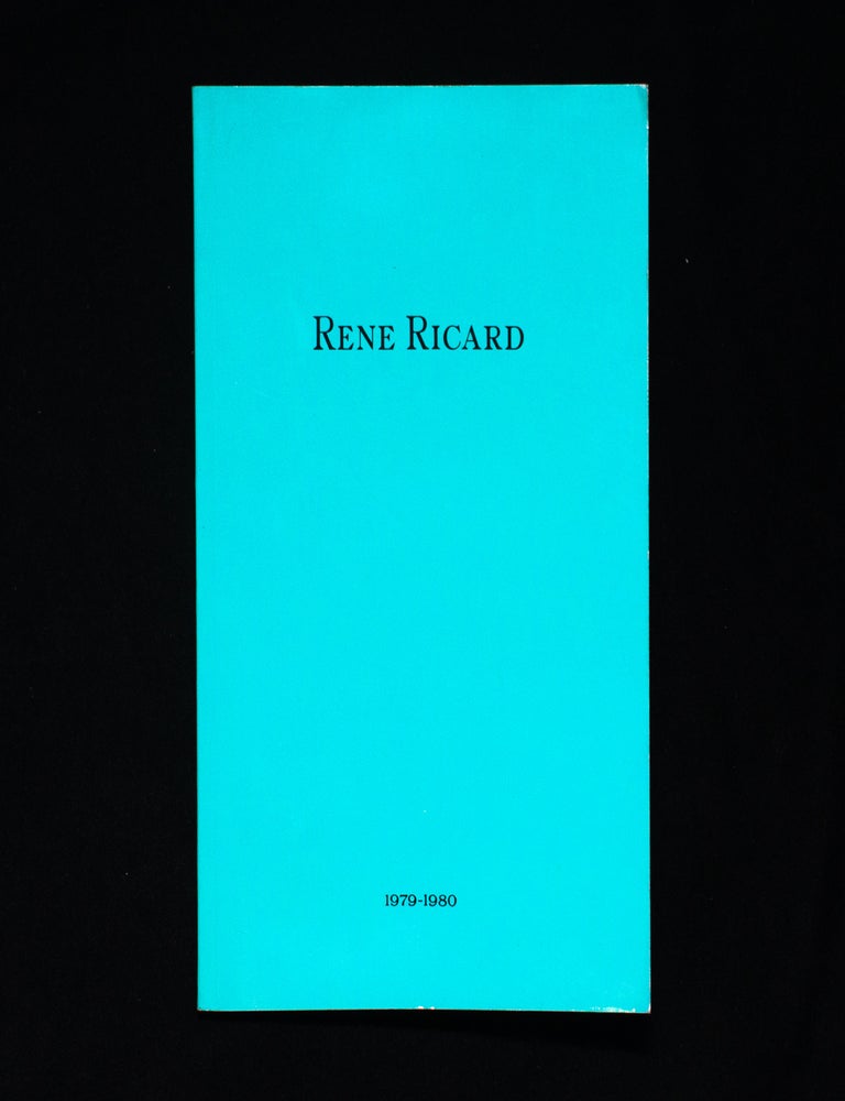 Item #10199 Rene Ricard. Rene Ricard, Gerard Malanga.