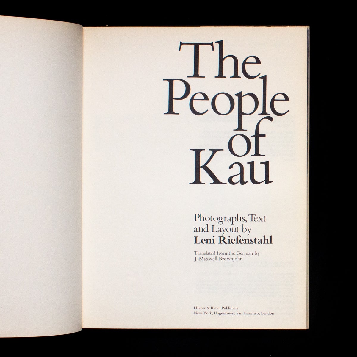 The People of Kau | Leni Riefenstahl | 1st US Edition