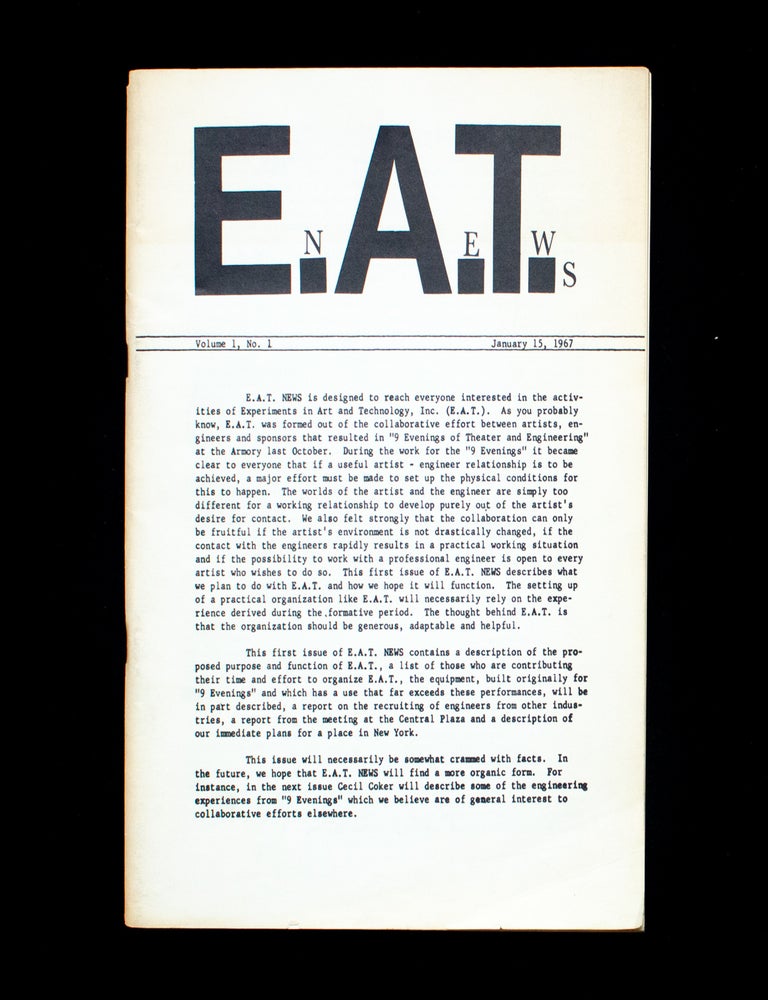 Item #12527 E.A.T. News. E A. T. News, Julie Martin.