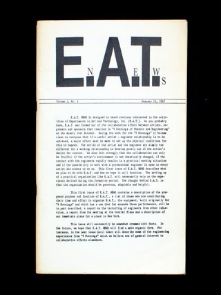 Item #12527 E.A.T. News. E A. T. News, Julie Martin