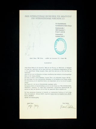 Item #12715 Joseph Beuys: 7000 Eichen. Joseph Beuys, Franz Dalhelm