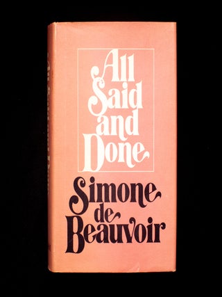 Item #12881 All Said and Done. Simone de Beauvoir
