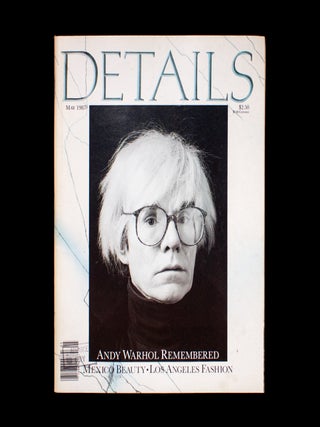 Item #13061 Details. Details, Annie Flanders, Andy Warhol, Cookie Mueller, Michael Musto, cover,...