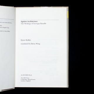 Against Architecture: The Writings of Georges Bataille