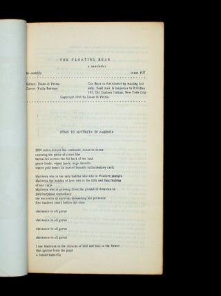 Floating Bear: A Newsletter
