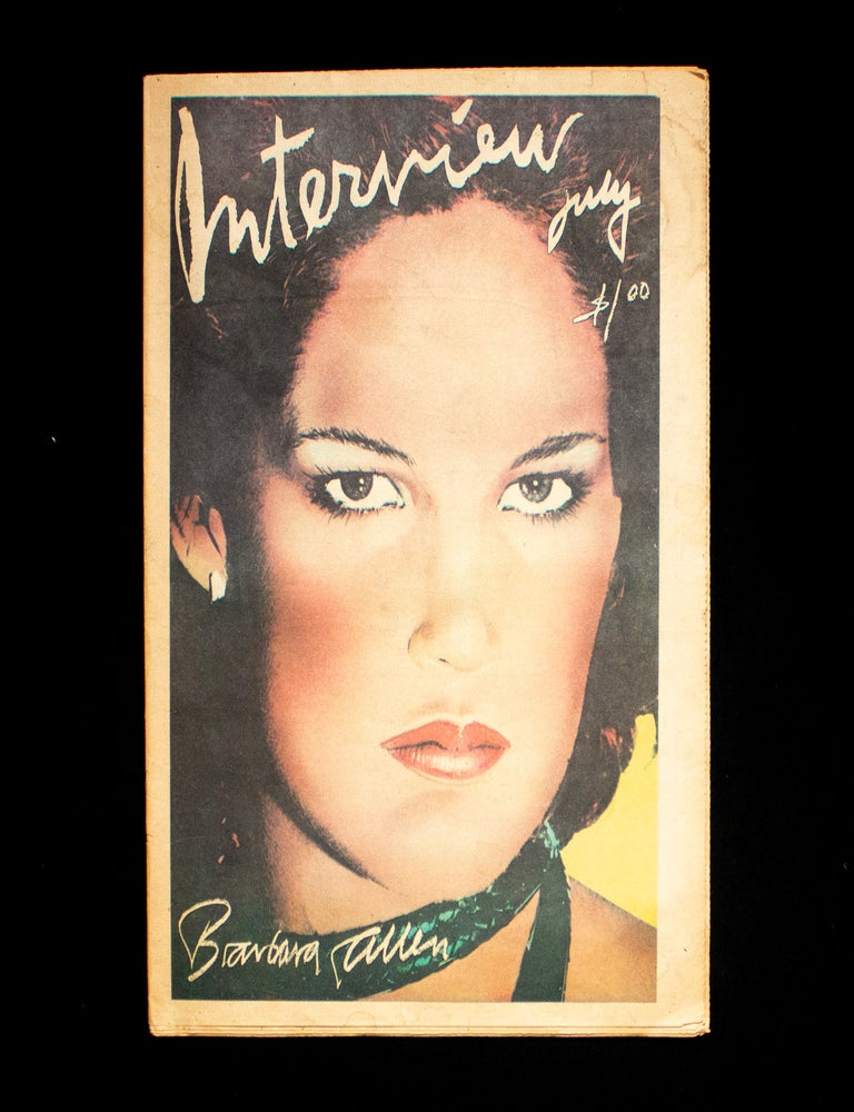 Item #13285 Interview. Interview, Andy Warhol, Barbara Allen, cover.