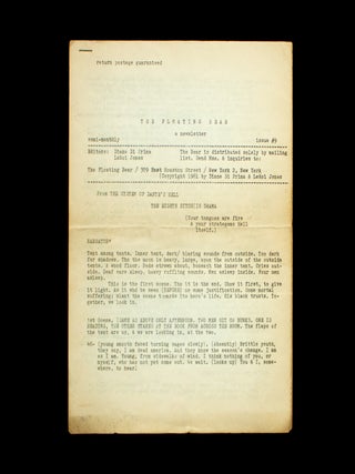 Floating Bear: A Newsletter. Floating Bear, Diane di Prima.