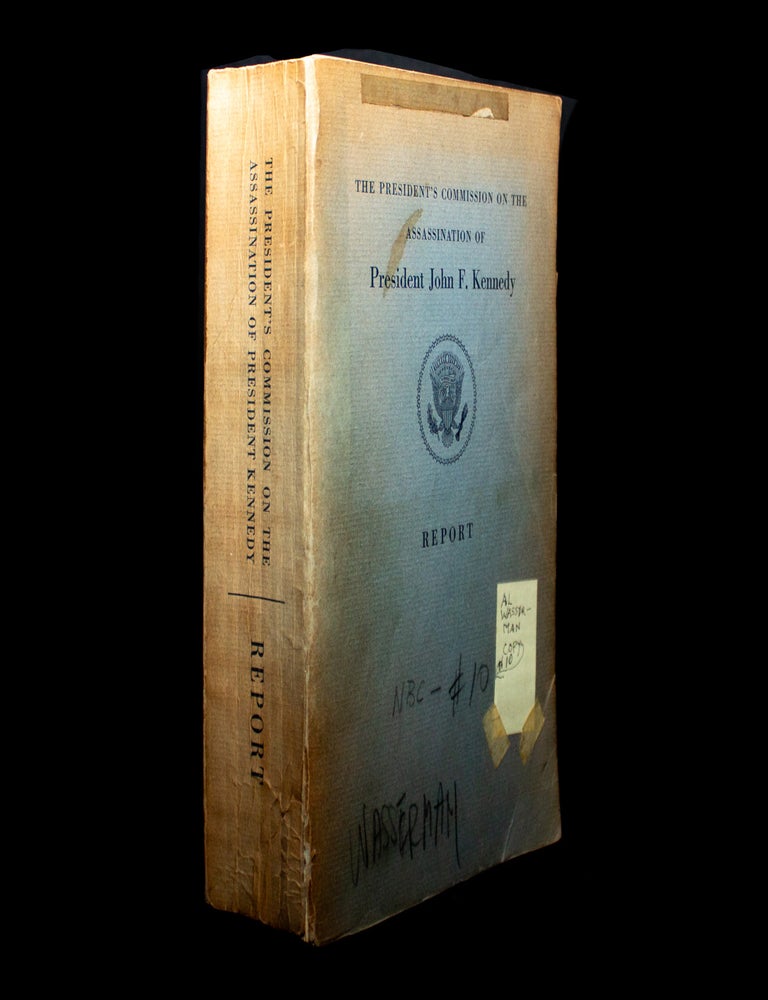 Item #13384 Report of the President's Commission on the Assasination of President John F. Kennedy. John F. Kennedy, consultants, authors, Earl Warren, John J. McCloy, Allen Dulles, Richard Russell Jr., Gerald Ford, Al Wasserman, provenance.