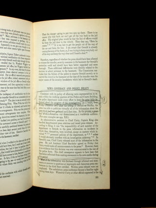 Report of the President's Commission on the Assasination of President John F. Kennedy