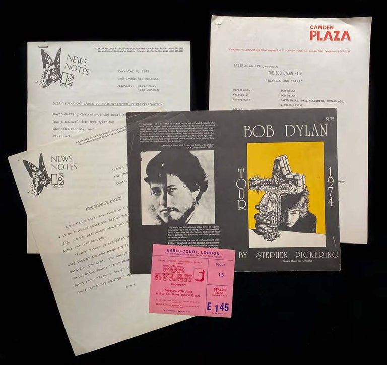 Item #4755 [Group of Ephemera from the 1970s]. Bob Dylan.