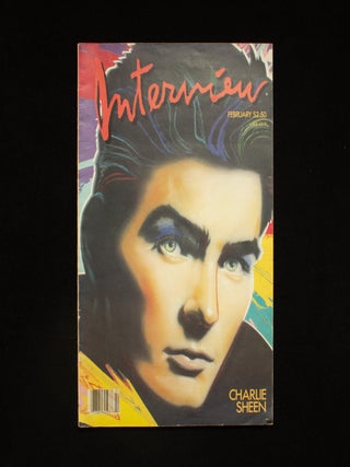 Item #6558 Interview. Interview, Andy Warhol, Charlie Sheen, cover