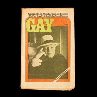 Item #7172 Gay. Jim Buckley, Al Goldstein, Pete Dvarackas, Truman Capote, publishers, cover