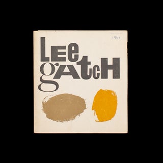Item #7587 Lee Gatch. Lee Gatch, Perry T. Rathbone, Ivan Chermayoff, text