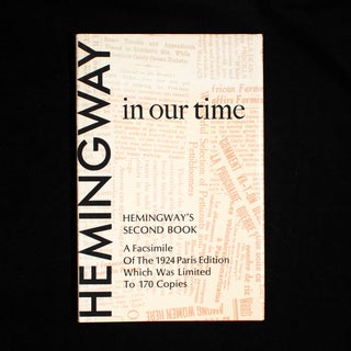 Item #7817 In Our Time. Ernest Hemingway