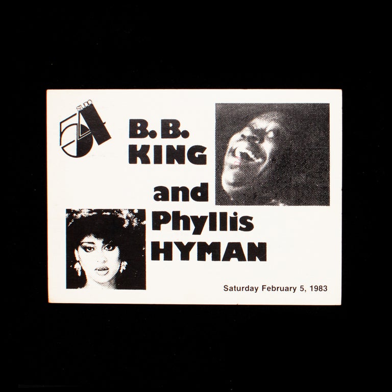 Item #8265 "B.B. King and Phyllis Hyman" Studio 54, B. B. King, Phyllis Hyman, Foxy, producer.