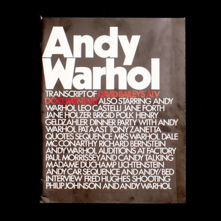 Item #8410 Andy Warhol. Andy Warhol, David Bailey, Leo Castelli, Candy Darling, Brigid Polk, Jane...